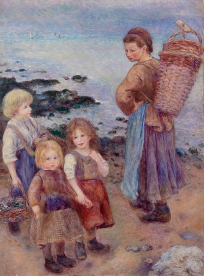 Pescatori di cozze a Berneval (Pêcheuses de moules à Berneval, côte normand) da Pierre Auguste Renoir